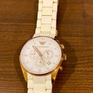 Armani SPORTIVO Watch- White and Rose Gold
AR5920